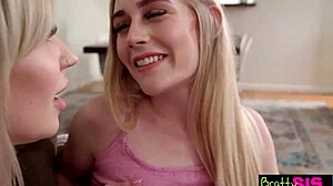 skinny blonde stepsisters share hot taboo family sex