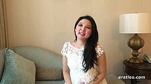 so ameliya's just chilling fingering her smooth clit and shaved pussy intimately