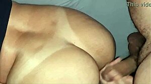 Amateur wife big ass creampie homemade on bed while sleeping at night