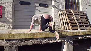 hey 43yo flasher struts docks in buttless pants