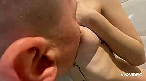 Dad Spies Bathroom Cums In Mouth On Feet