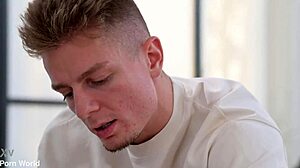 blonde babe winter ashby gags on big cock during sensual massage ends with mouthful cum!