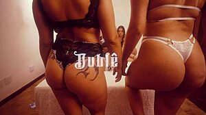 teen slips into lingerie for a sneaky tease