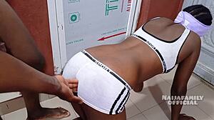 curvy ebony teen submits to hard fuck and creampie homemade.