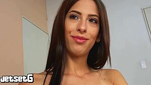 horny latina alicia trece deepthroats monster cock rough