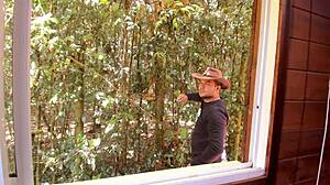 stepdad pounds stepdaughter's juicy ass hard while wife's away filling her cum