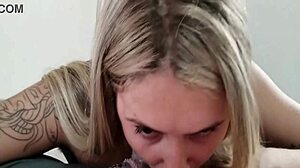 Petite Babe Sucks Cock And Masturbates!