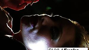 Sexy Shyla Stylez Teases Boobs in Smoking Fetish Solo