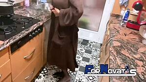 Pornovatas Spanish Mom Surprised Kitchen Victor Bloom Cock
