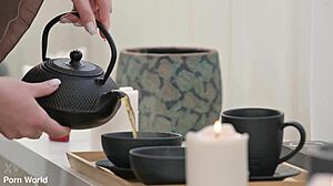 blonde babe winter ashby gags on big cock during sensual massage ends with mouthful cum!