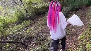 we're spanking and roughly fucking this squirting teen's pussy outdoors till i cum in her mouth!