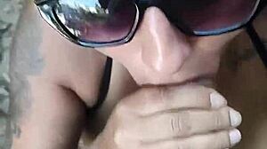 gostosa wife sucks hubby cock public beach facial cumshot adao eva