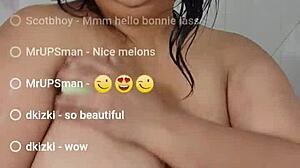 whoa check out these huge bbw tits in live shower