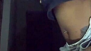 next door ebony milf flashes saggy tits in tight shorts