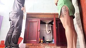 lonely housewife calls plumber ends up wildly cheating in bathroom