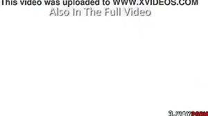 a tiny brunette teen babe chokes on two monster cocks in rough mmf anal 3-way