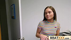 towering quarterback rams tiny 18+ teen dorm room condomless cowgirl