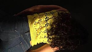 Her hips sway rhythmically ass shaking in sexy outfit long nails gleaming