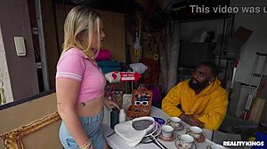 I crave that deepthroat face fuck on athletic blonde teen in garage so bad