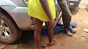 the mechanic's long cock makes me squirt deep in ass at garage