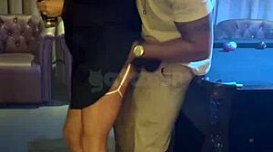 Met hung BBC at swingers house played girlfriend then fucked him raw cuckold watching through sheer