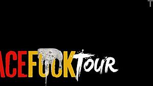 busty blonde slurps huge cock while he gropes her tits