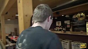 Stranger pays big cash for wild bar sex with hot Czech wife!