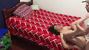 venezolana ardiente gets homemade anal in lingerie