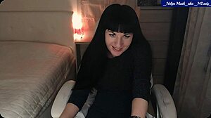 Helga Muah Rips Lingerie for Sexy Ass Wiggle Clit Caress Striptease