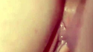 semen drips nonstop between her puffy pussy lips