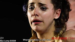 Petite Brunette Teen Slave Bound and Struggling in BDSM Debut