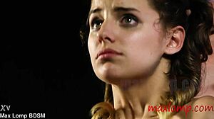 Petite Brunette Teen Slave Bound and Struggling in BDSM Debut