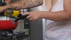 Pregnant Mature Shows Off Her Massive Young Ass