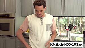 food delivery? now step-sibs bang hardcore with facials!