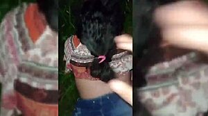 Hot debtor pays debt with tight pussy in the woods