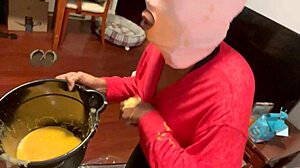 Black slave gags chokes pukes rimjobs big black cock face fuck humiliation