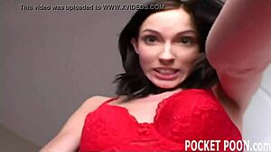 Toying Tight Pussy Through Ripped Pantyhose Close-Up