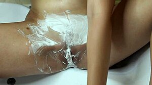 Intimate Close-Up Hairy Pussy Shaving Session