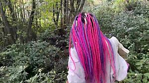 we're spanking and roughly fucking this squirting teen's pussy outdoors till i cum in her mouth!