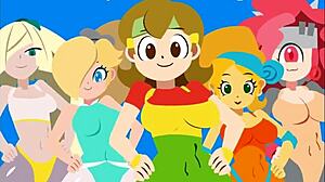 Minus8 hentai lesbians workout in leggings 👙💦