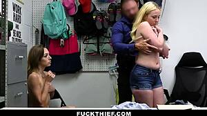 Security Catches Thieves' Game – Punishes with Monster Cocks in Garage 3some