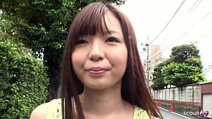 Skinny Japanese Virgin Teen Sucks Classmate's Cock CIM Home Alone Uncensored JAV