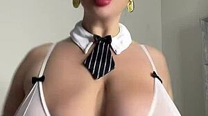 milf wife huge saggy natural tits craves two monster cocks 😍🍆.