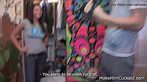 jealous gf lupe burns watching her man get that shaved pussy pounded