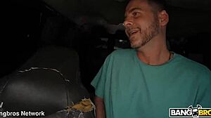 wanna see shaved brunette deepthroat on bang bus then doggy creampie?