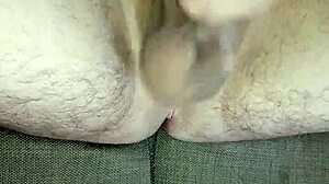 slowly teasing my huge uncircumcised cock to cumshot