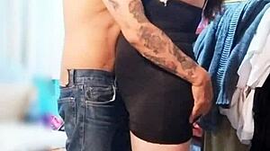 neighbor caught me dressing as whore, ends up licking my ass while i suck his dick