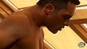 Disco stick pounds her ass in naked nightclub doggystyle frenzy