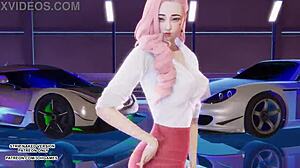 Mmd Exid Pink Hot Ahri Seraphine Akali Kpop Dance Hentai Lol Kda!