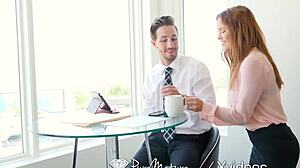 Redhead milf takes monster cock deep in her virgin anal hole